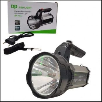 Lanterna Recarregável Holofote C/ 1 Super Led Potente 8w 7313
