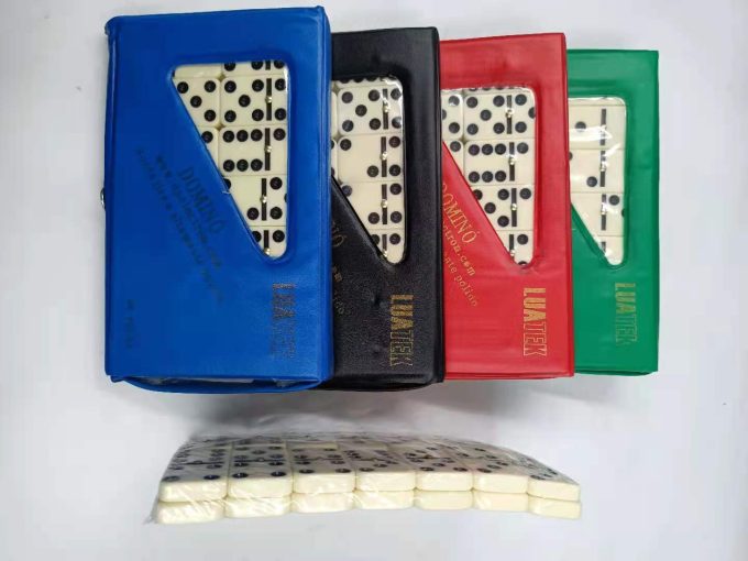 Jogo De Domino Double Six Profissional Osso Estojo C/28 Peças TOP Jogador Jogar