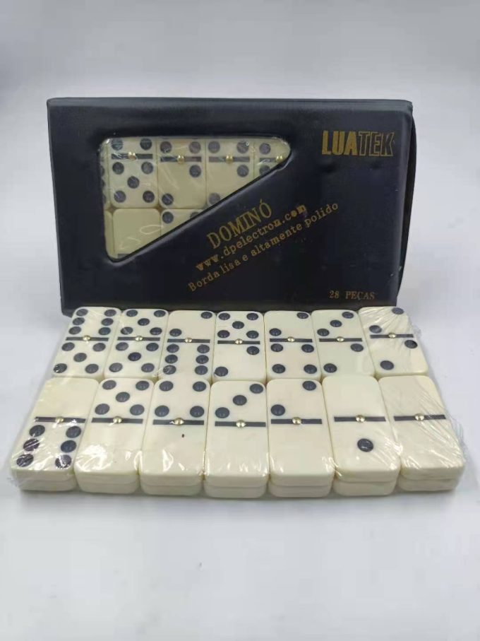 Jogo De Domino Double Six Profissional Osso Estojo C/28 Peças TOP Jogador Jogar