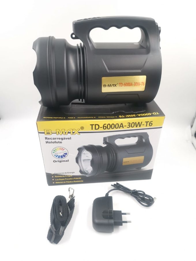Lanterna Led Holofóte Recarregável 30w T6 Alta Potência - Image 2