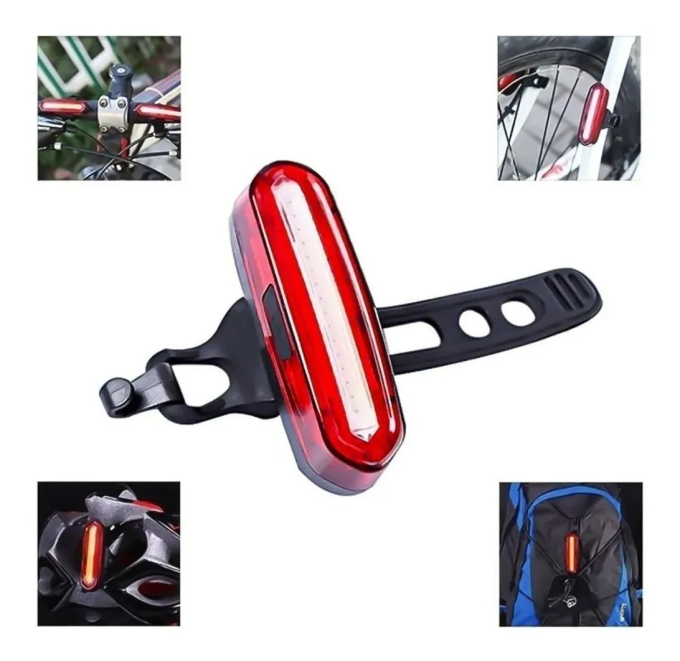 Bike Bicicleta LED 3 Cores Sinalizador Traseiro Farol Led Luz Segurança Pressione e segure por 3-5 segundos para liga HZ-03-3018