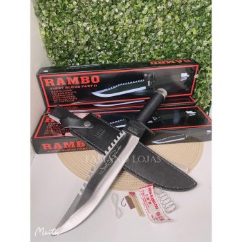 Faca Rambo 2 Caça, Pesca, Camping, Ótima Qualidade.06-1199