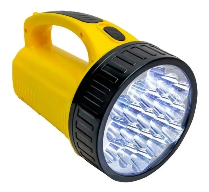 Lanterna 19 Leds Potente Bivolt Recarregável Holofote Super Forte Peca/camping
