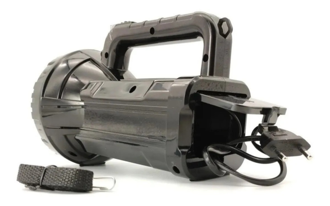 Lanterna Holofote Tatica de mao LED com alca Recarregavel