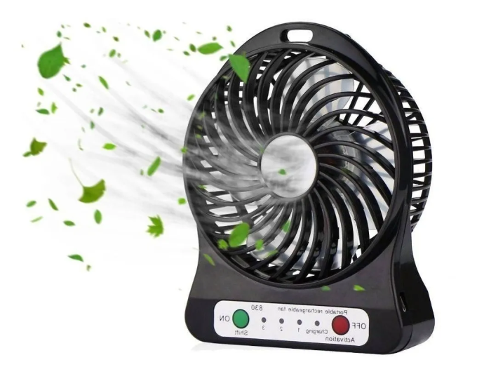 Ventilador Portátil Mini Recarregável Usb Com 3 Velocidades LS-902