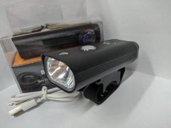 Farol Lanterna Bike Recarregável 3 Focos Led Cree + Cabo Usb - 1800 mAh 3,7v HZ-03-2027