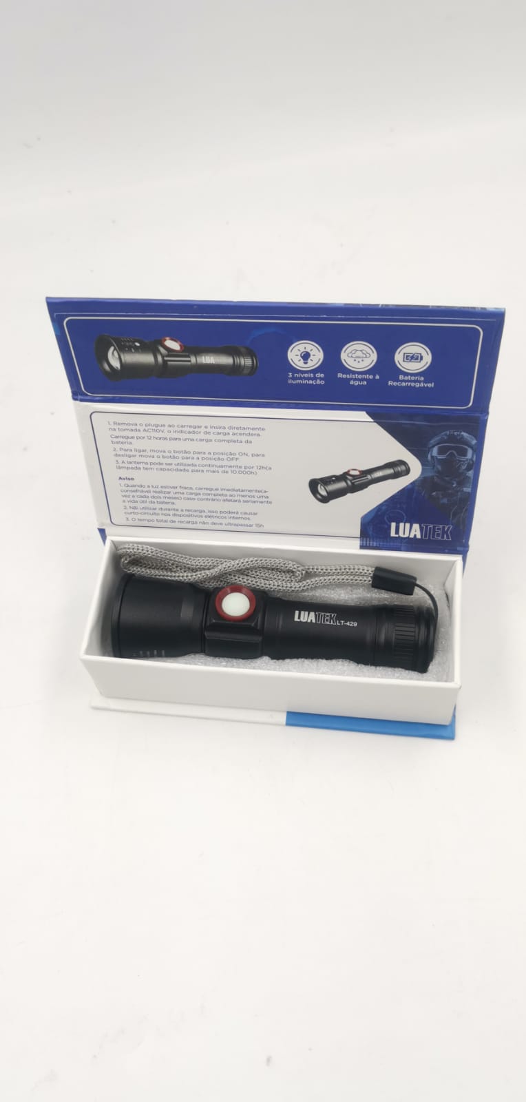 Mini Lanterna Tatica Super Potente Pequena Usb Recarregável