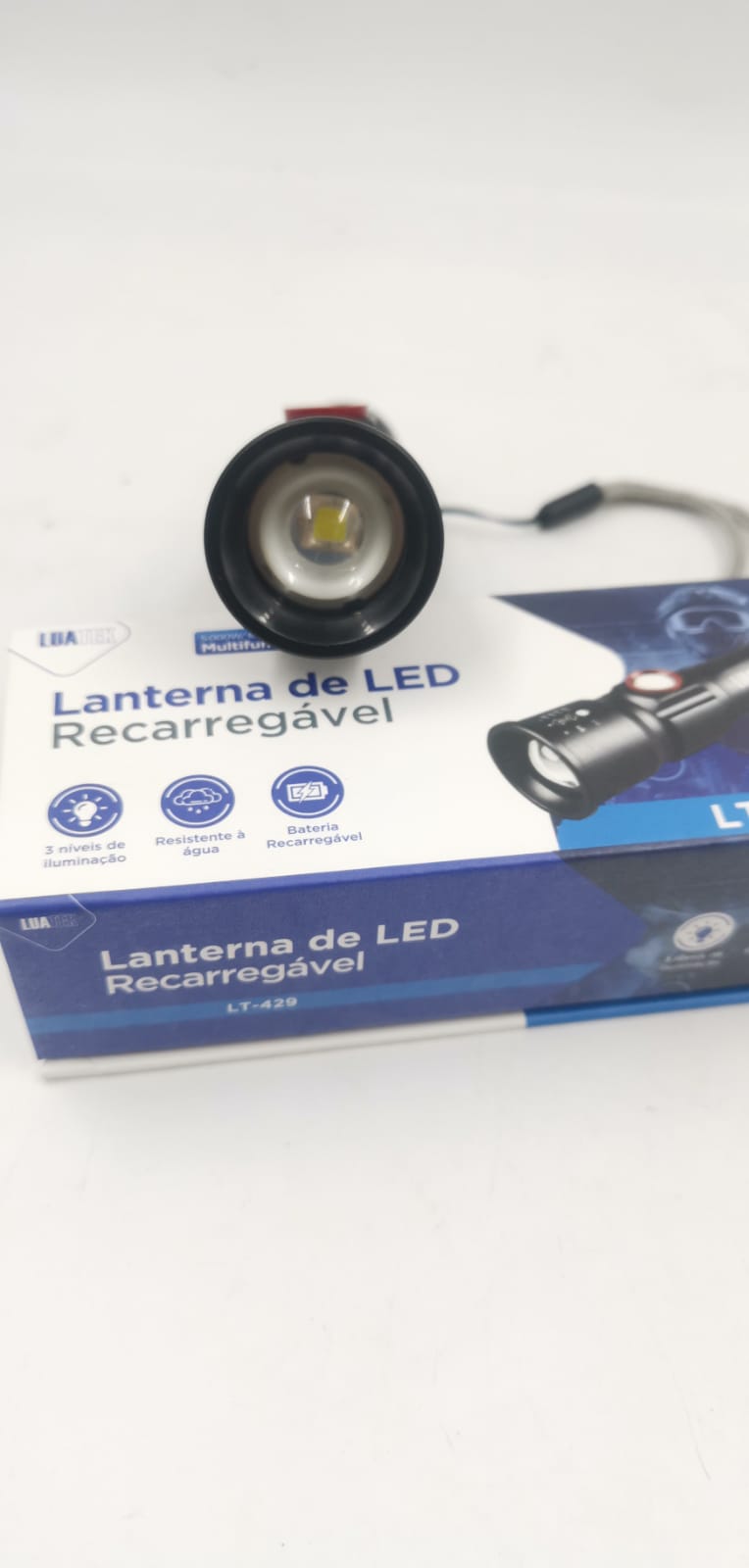 Mini Lanterna Tatica Super Potente Pequena Usb Recarregável