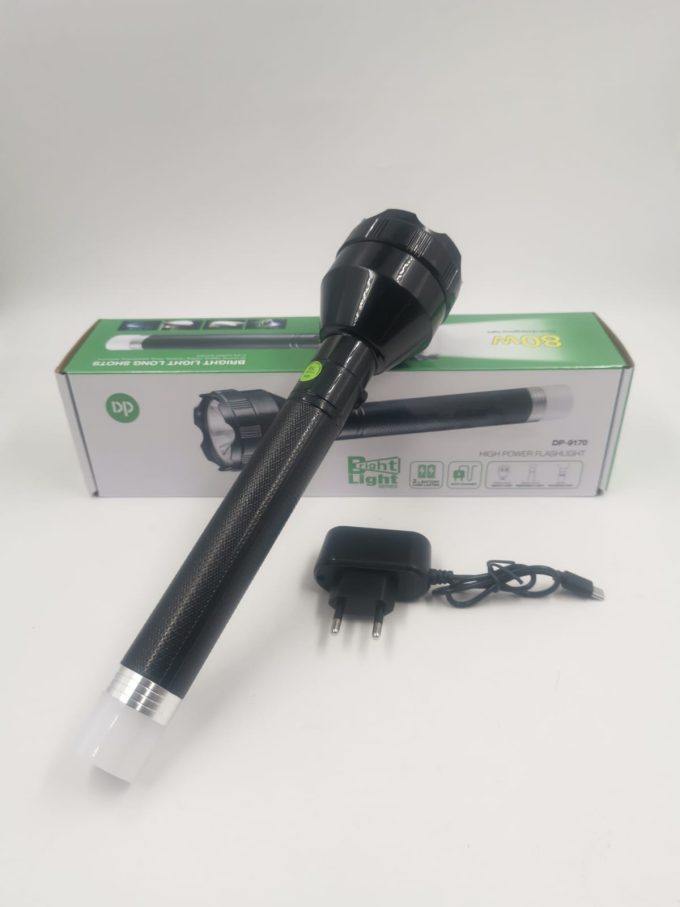Lanterna Com 2 Leds Holofote Super Potencia 80w Grande