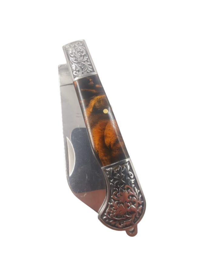 Canivete com cabo de metal estampado aço inoxidável
