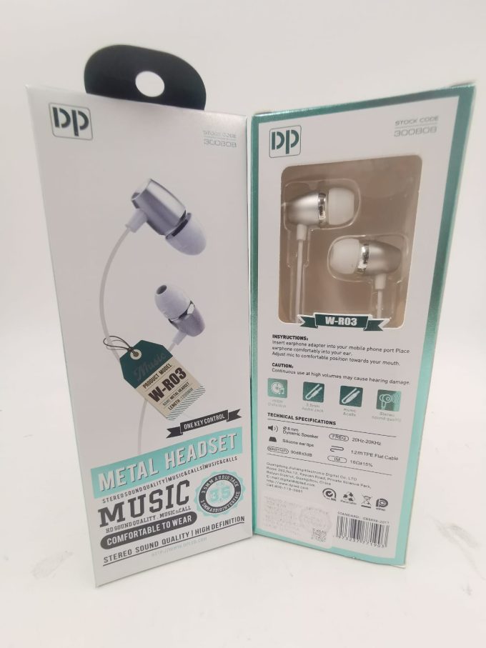 Fone de ouvido Microfone DP W-R03