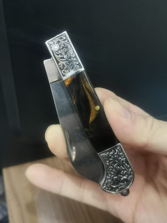 Canivete com cabo de metal estampado aço inoxidável - Image 2