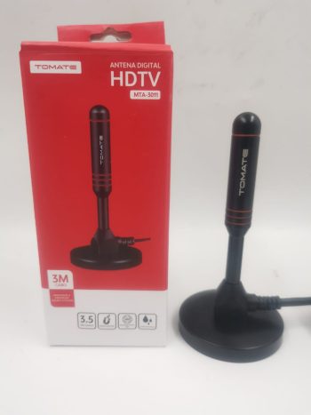 Antena TV Digital Hdtv Uhf Vhf Interna 4 Dbi e Cabo 3m Lelong