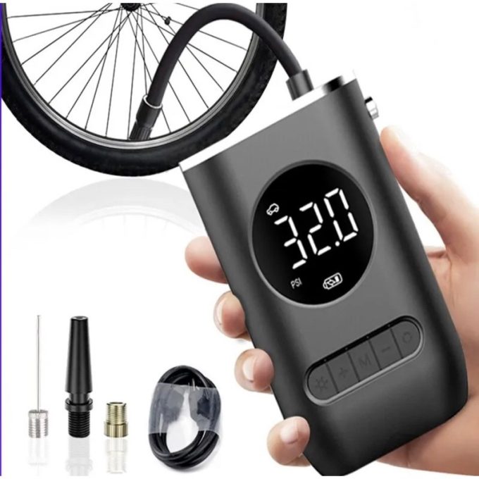 Mini Compressor de Ar Portatil Recarregavél Digital USB Calibrador Pneu Envio Imediato 215 - Image 6