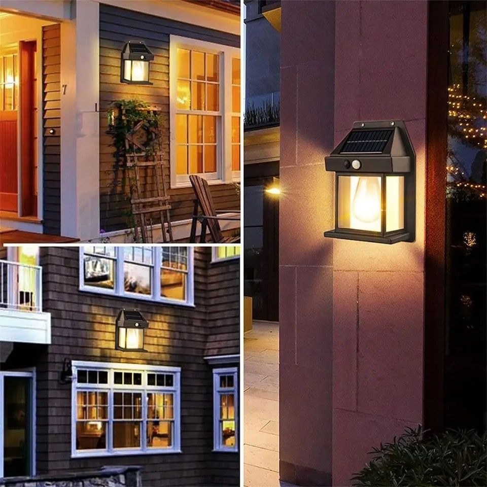 Luminaria Solar Com Movimento Sensor Luz De Parede Lâmpada LED, 3 Modos De Iluminação, Energia Solar À Prova D'água Para