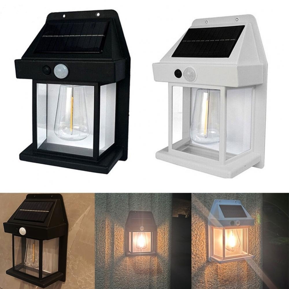 Luminaria Solar Com Movimento Sensor Luz De Parede Lâmpada LED, 3 Modos De Iluminação, Energia Solar À Prova D'água Para