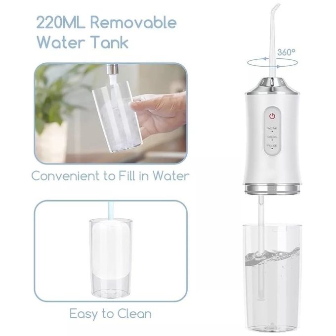 Irrigador Bucal Usb Água Branqueadora Dental Jato De Água / Fio Dental / Limpador De Dentes / recarregavel