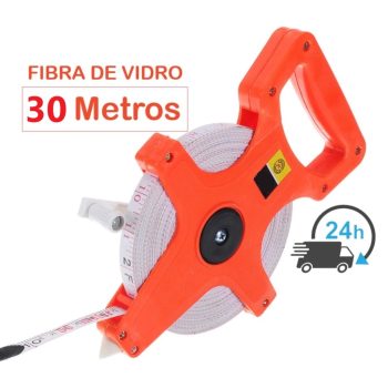 Trena Longa Fita De Fibra Vidro Caixa Aberta 30m