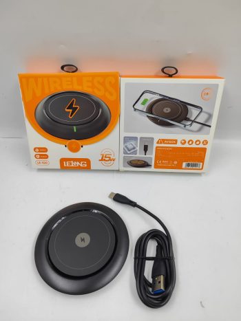 Carregador Sem Fio Por Indução de Carregamento Rápido Estavel 15W Wireless LeLong LE-520