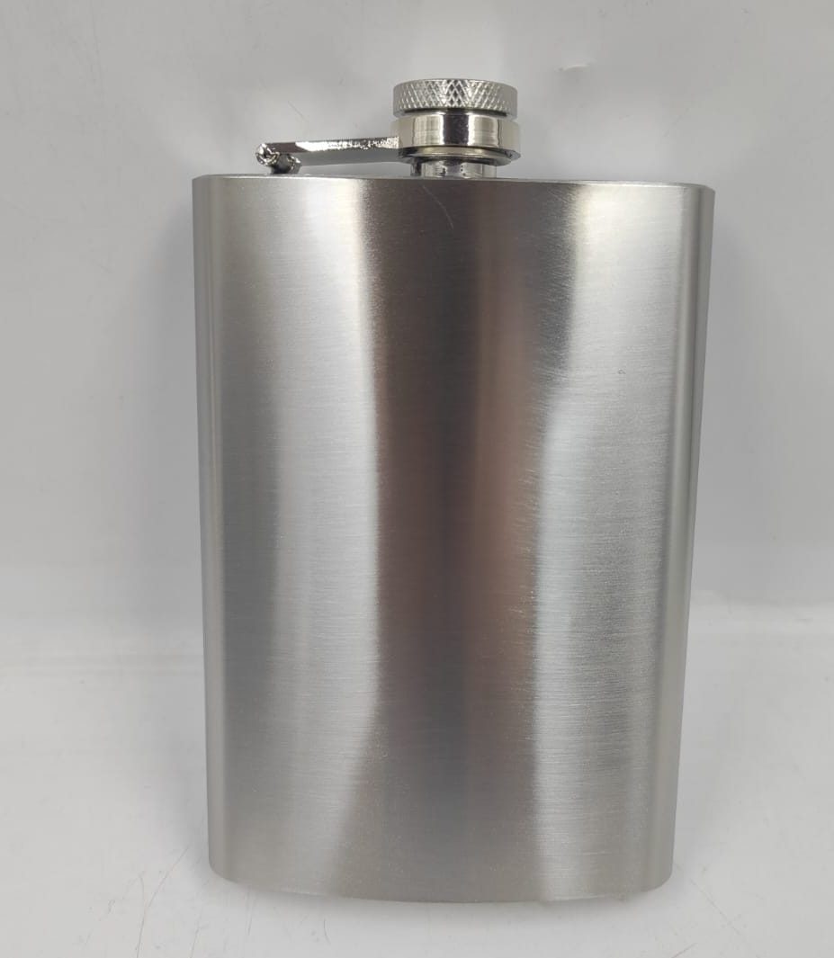 Cantil de Bolso Inox Frasco Porta Bebidas 254,7 ml Whisky Vodka Rum Portátil