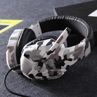 Fone De Ouvido Headset Gamer Camuflado de B-MAX BM218 Iluminado com LED