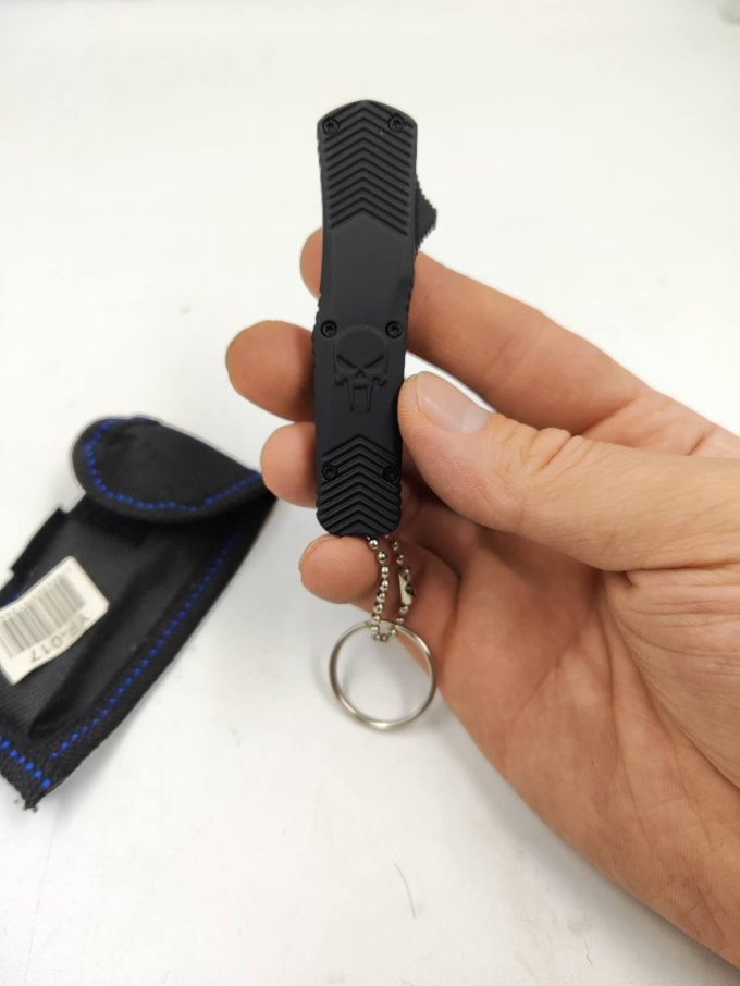 Canivete Lamina Frontal Metal Automático Com chaveiro