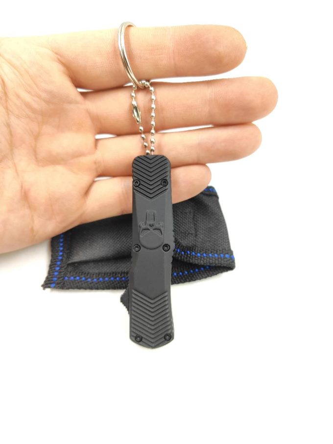 Canivete Lamina Frontal Metal Automático Com chaveiro
