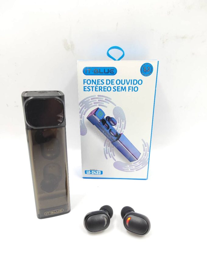 Fone De Ouvido Sem Fio Bluetooth Touch Com Case Visor