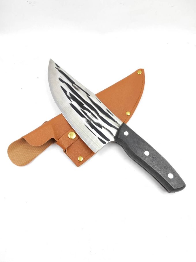 Faca Forjado Artesanal Rustico Com Bainha Churrasco Desossar Carne Camping Chefe de Cozinha