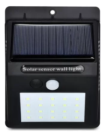 Luminária Solar 30 Led Com Sensor de Presença Jardim Resistente a Chuva