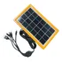 Painel Solar Portátil 6v 3w C/ 5 Saídas P/ Carregar Celular