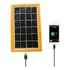 Painel Solar Portátil 6v 3w C/ 5 Saídas P/ Carregar Celular