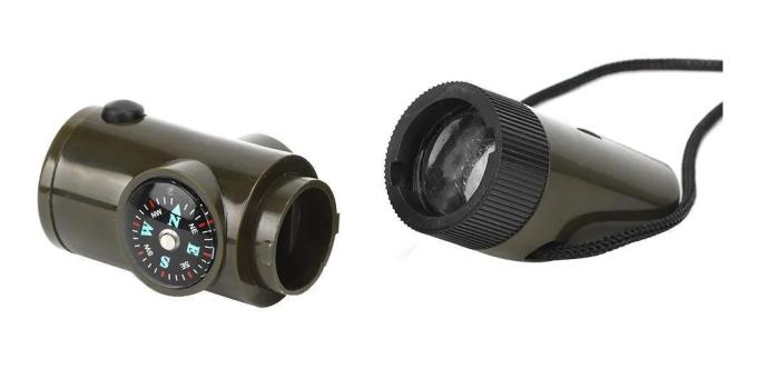 Apito De Sobrevivência De Emergência Multifuncional Para Ferramenta De Acampamento E Caminhada Ao Ar Livre 7 em 1 LK-034 - Image 6