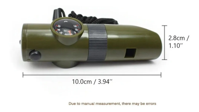 Apito De Sobrevivência De Emergência Multifuncional Para Ferramenta De Acampamento E Caminhada Ao Ar Livre 7 em 1 LK-034 - Image 15