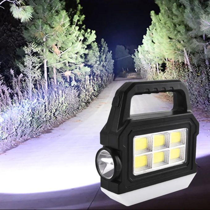 Lanterna solar Recarregável led À Prova D'água Lâmpada De Trabalho De Busca Longa Alcance Luz De Emergência De Alta Potência Forte - Image 4