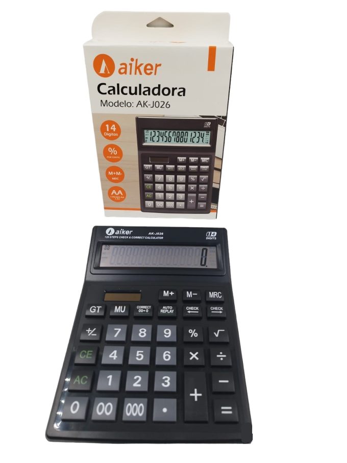Calculadora de Mesa Escritório Solar Comercial 14 digitos - AIKER J026