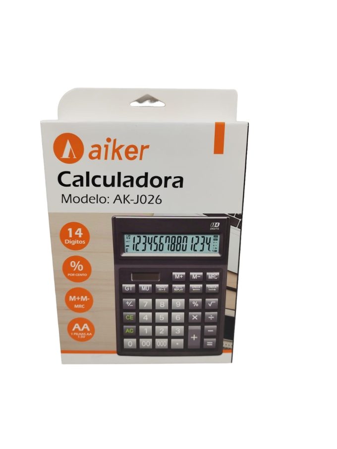 Calculadora de Mesa Escritório Solar Comercial 14 digitos - AIKER J026 - Image 2