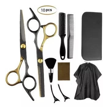 Kit Tesouras Profissional Cabelereiro Barbeiro LUATEK LMF-1142