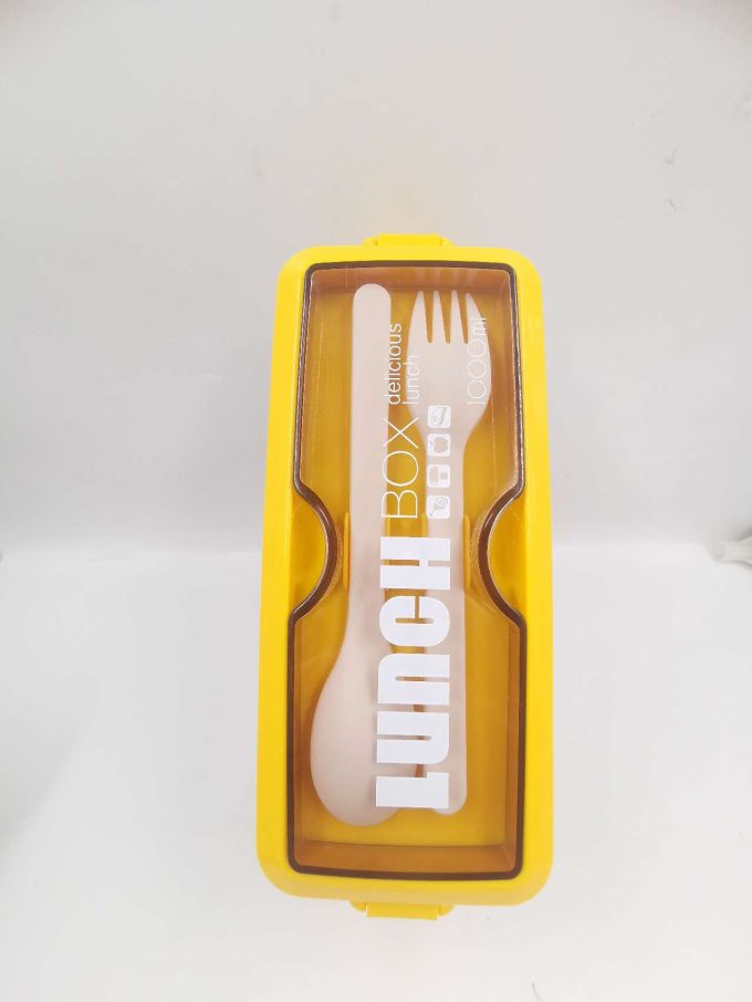 Lancheira infantil caixa de refeição de três peças com colher e garfo - Image 4