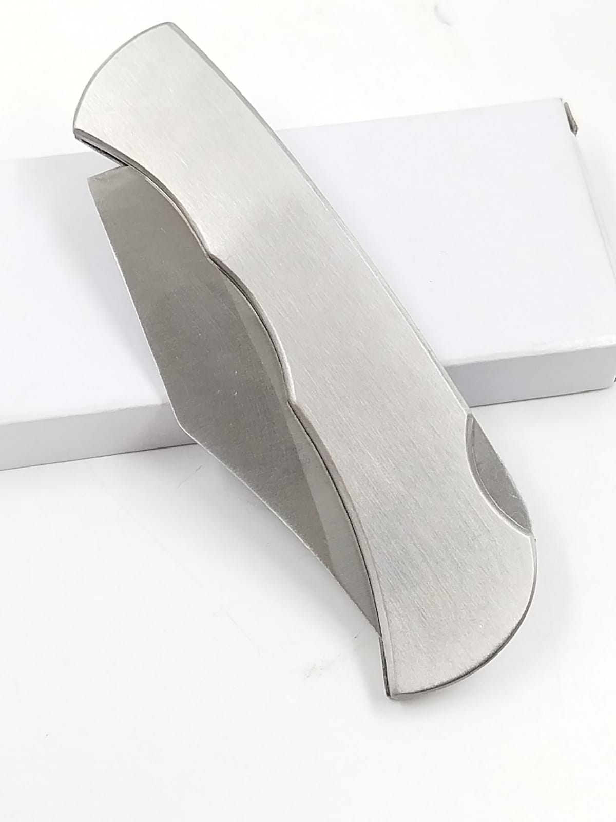 Canivete Estatueta Prata Aço De Bolso