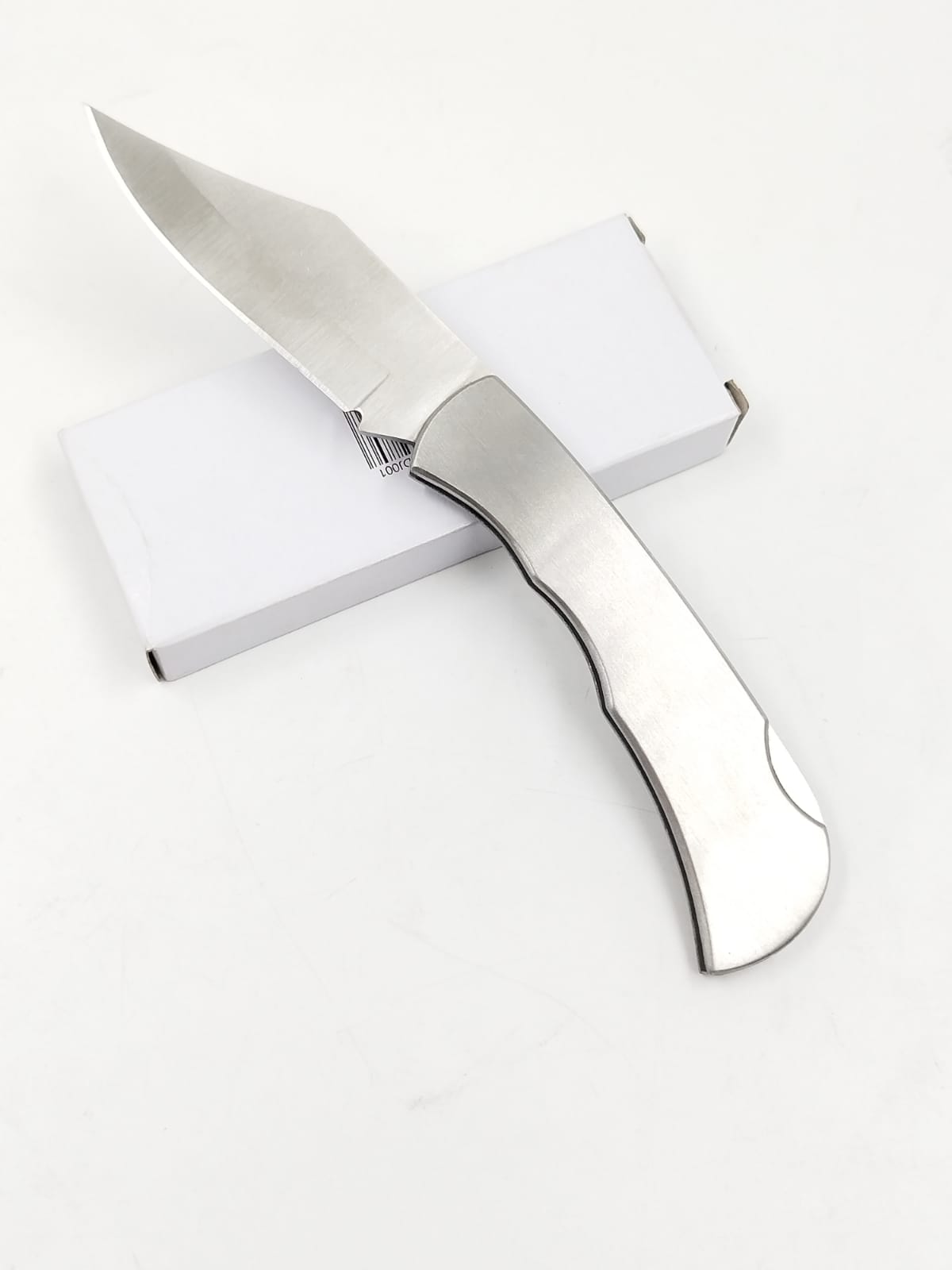 Canivete Estatueta Prata Aço De Bolso