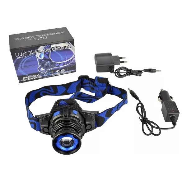 Lanterna de Cabeça com LUZ LED 3 Modos para Acampamentos/Esportes/Lanterna recarregável 0349
