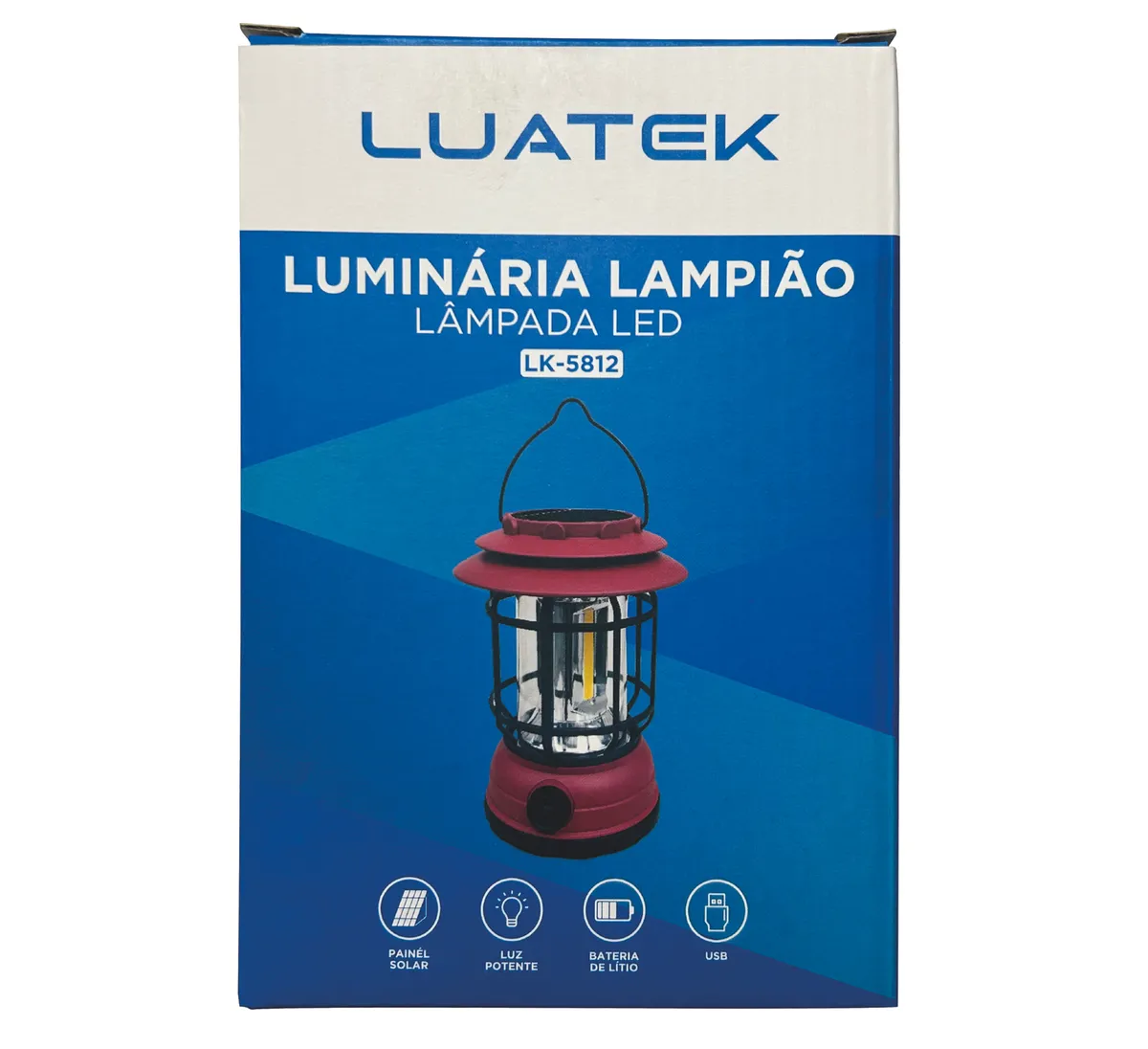 Lampião Lanterna Retrô Portátil Led Recarregável Usb LUA TEK