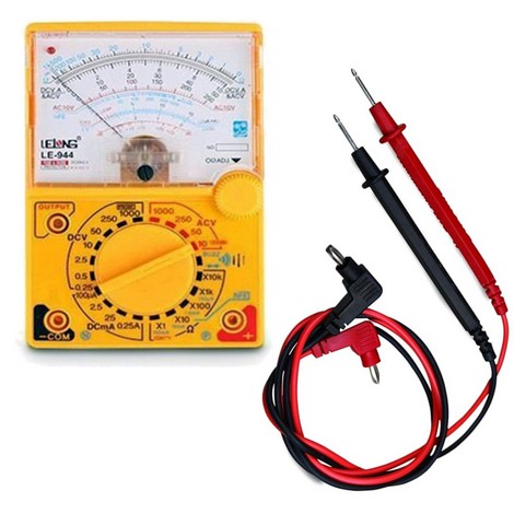 MultImetro Analógico com Ponteiras Voltímetro Amperímetro