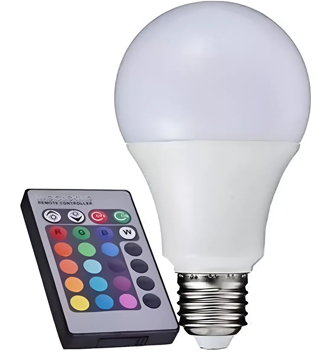 Lampada Led Rgb Com Controle 5w Luatek Lk-rgb-t05w - Colorida
