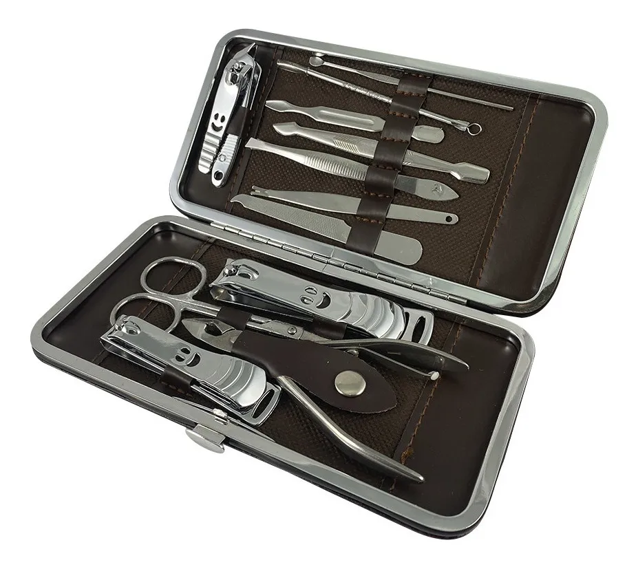 Kit Manicure Estojo Pessoal Portatil Alicate Unha Pinça Viagem Emergência