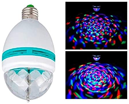 Lâmpada Led Globo colorido giratória para Festas discoteca