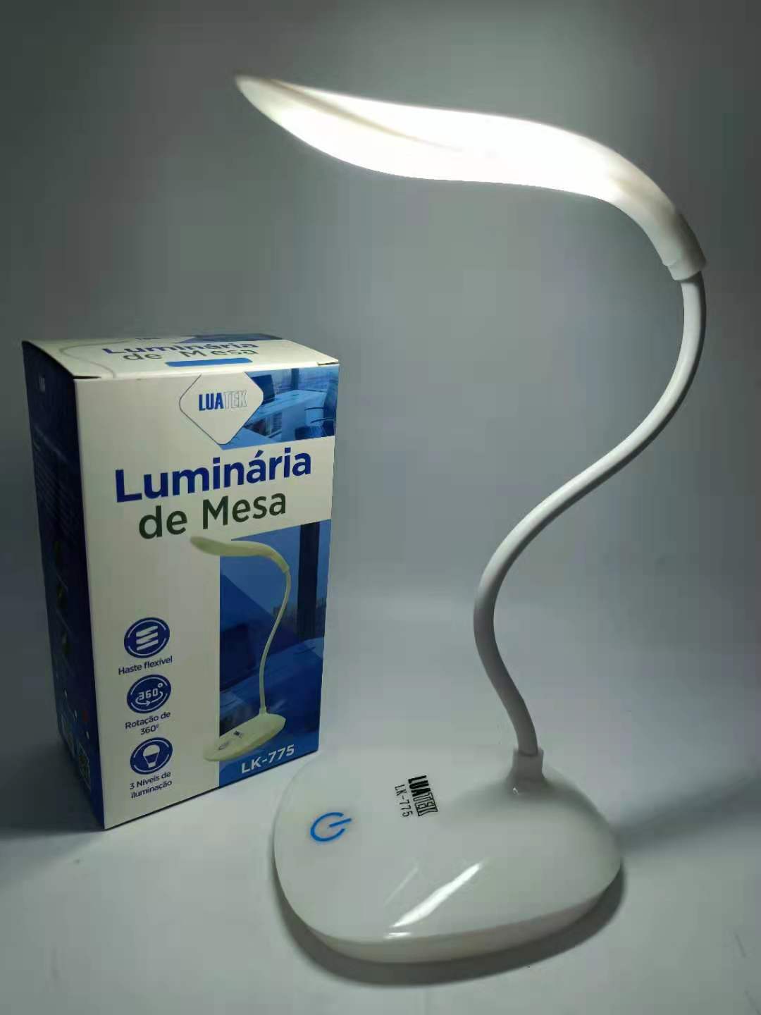 Luminária Mesa Led Flexível Abajur Usb Touch