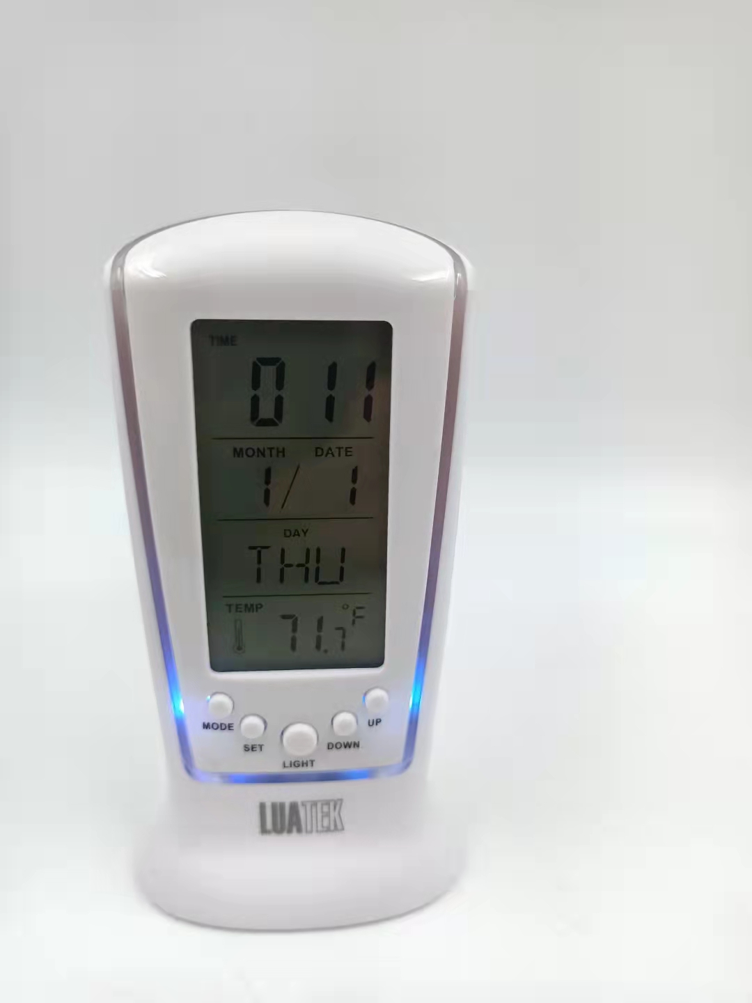 Relógio de Mesa Digital com Despertador, Temperatura, Data e Luz