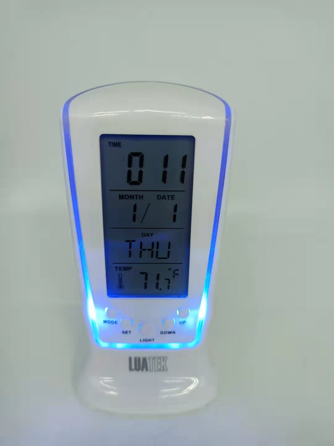 Relógio de Mesa Digital com Despertador, Temperatura, Data e Luz